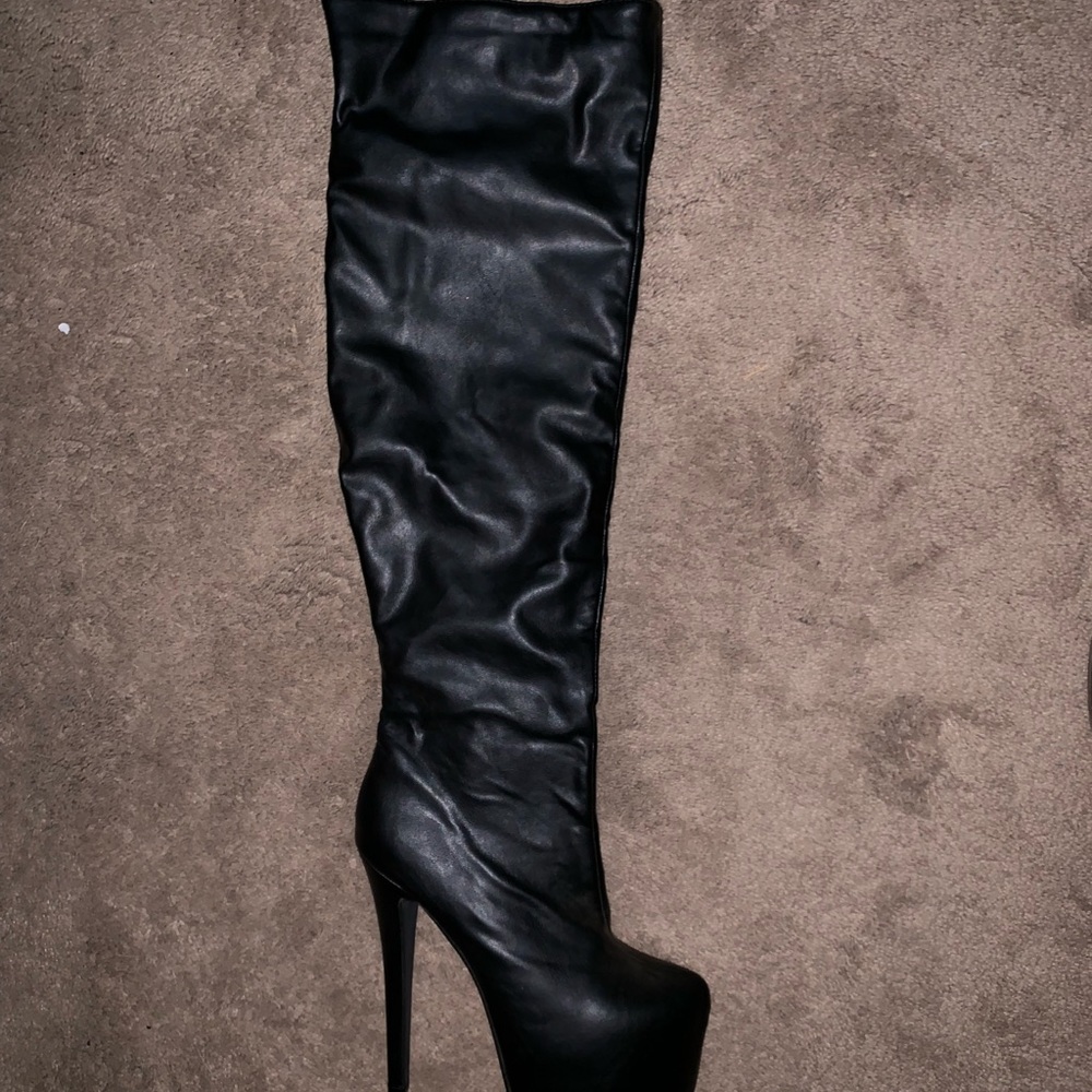 Thigh high platform boots
